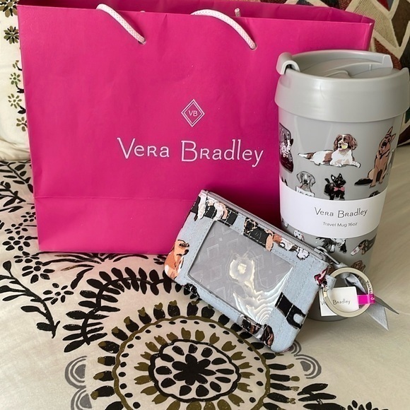 Vera Bradley Other - Vera Bradley Best In Show Travel Mug & ID Case